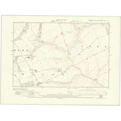 1926 Map of Yorkshire CXLIV.SW, 1929 Print