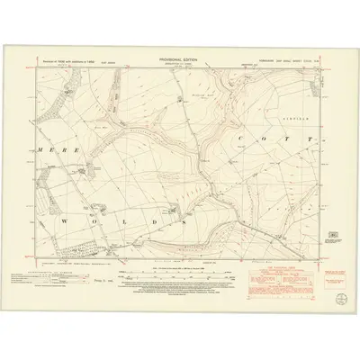 1950 Map of Yorkshire CXLIV.SW, 1952 Print