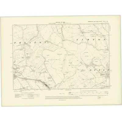1907 Map of Yorkshire CXLIX.NE, 1910 Print
