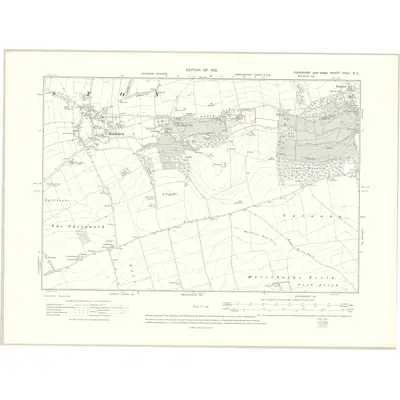 1909 Map of Yorkshire CXLV.NE, 1912 Print