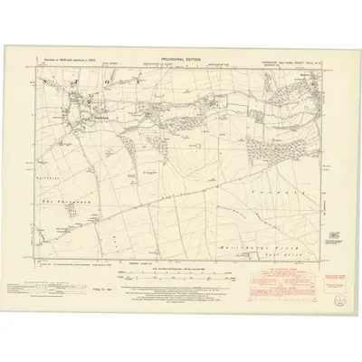 1950 Map of Yorkshire CXLV.NE, 1953 Print