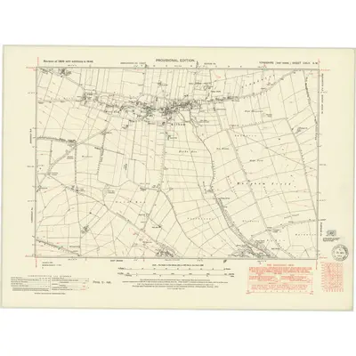 1946 Map of Yorkshire CXLV.SW, 1951 Print