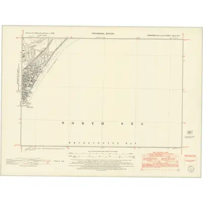1950 Map of Yorkshire CXLVI.NE, 1952 Print