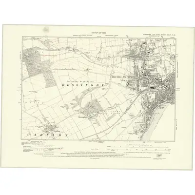 1926 Map of Yorkshire CXLVI.NW, 1929 Print