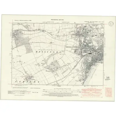 1938 Map of Yorkshire CXLVI.NW, 1947 Print
