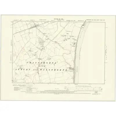 1926 Map of Yorkshire CXLVI.SW, 1928 Print