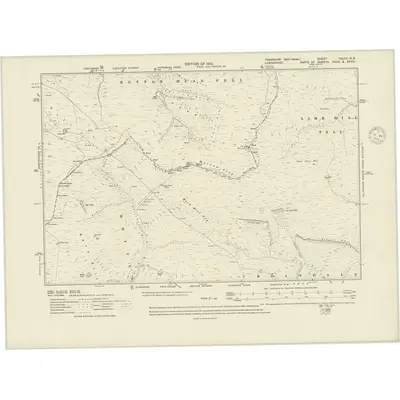 1907 Map of Yorkshire CXLVII.NE, 1910 Print
