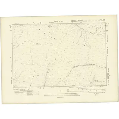 1907 Map of Yorkshire CXLVII.NW, 1911 Print