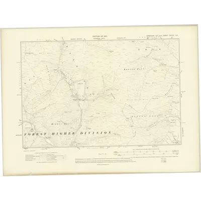 1907 Map of Yorkshire CXLVII.SE, 1910 Print
