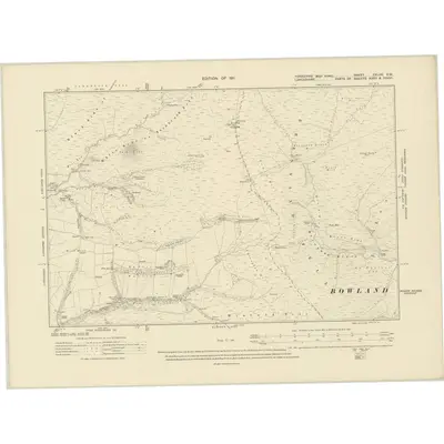 1907 Map of Yorkshire CXLVII.SW, 1911 Print