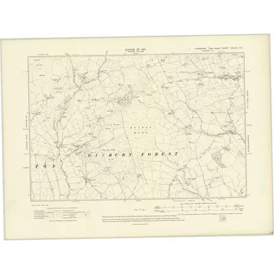 1907 Map of Yorkshire CXLVIII.NE, 1910 Print
