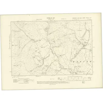 1907 Map of Yorkshire CXLVIII.NW, 1910 Print