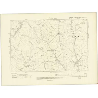1907 Map of Yorkshire CXLVIII.SE, 1910 Print