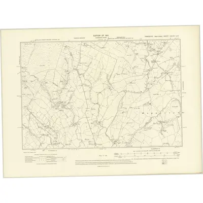 1907 Map of Yorkshire CXLVIII.SW, 1910 Print