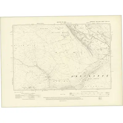 1907 Map of Yorkshire CXV.NW, 1910 Print