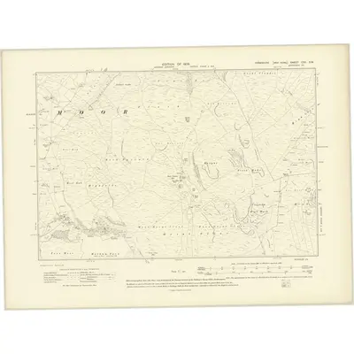 1907 Map of Yorkshire CXV.SW, 1909 Print