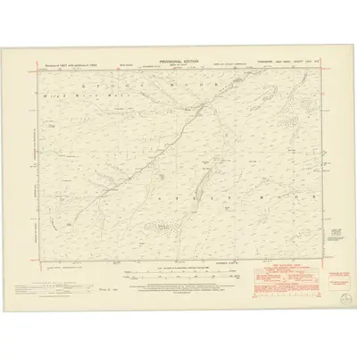 1950 Map of Yorkshire CXVI.NE, 1954 Print