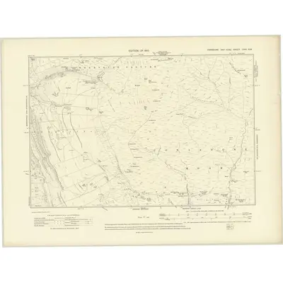 1907 Map of Yorkshire CXVI.NW, 1910 Print