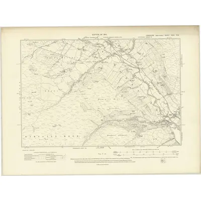 1907 Map of Yorkshire CXVII.NW, 1910 Print
