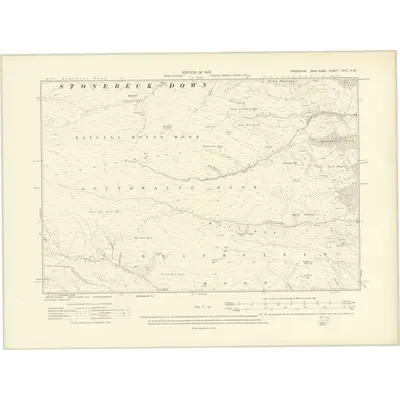 1907 Map of Yorkshire CXVII.SW, 1910 Print