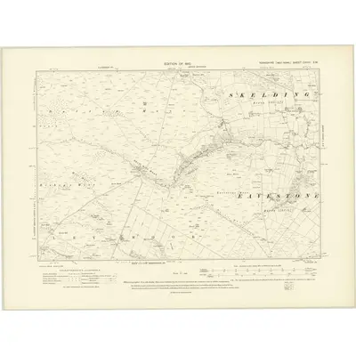1908 Map of Yorkshire CXVIII.SW, 1910 Print