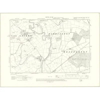 1909 Map of Yorkshire CXX.NE, 1913 Print