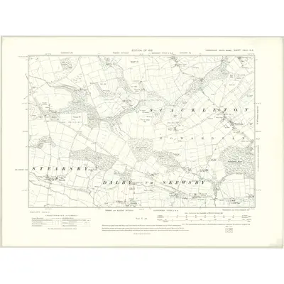 1910 Map of Yorkshire CXXII.NE, 1912 Print