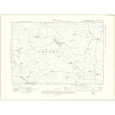 1910 Map of Yorkshire CXXII.SE, 1913 Print
