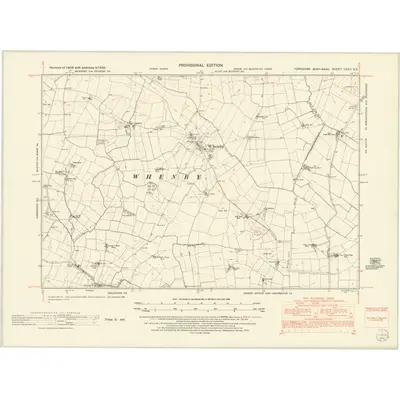 1950 Map of Yorkshire CXXII.SE, 1952 Print