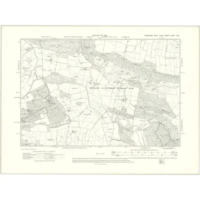 1909 Map of Yorkshire CXXIII.NW, 1912 Print