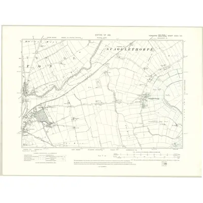 1909 Map of Yorkshire CXXIV.NE, 1913 Print