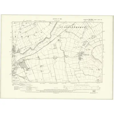 1926 Map of Yorkshire CXXIV.NE, 1929 Print
