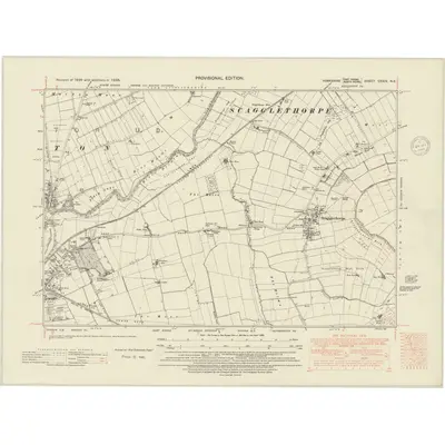1938 Map of Yorkshire CXXIV.NE, 1948 Print