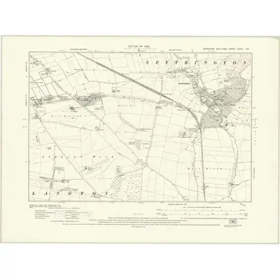 1926 Map of Yorkshire CXXIV.SE, 1929 Print