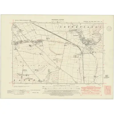 1938 Map of Yorkshire CXXIV.SE, 1948 Print