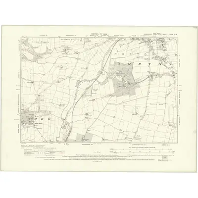 1926 Map of Yorkshire CXXIV.SW, 1929 Print