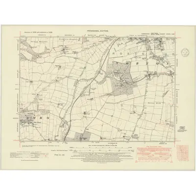 1938 Map of Yorkshire CXXIV.SW, 1948 Print