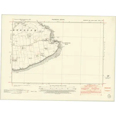 1950 Map of Yorkshire CXXIX.SW, 1952 Print