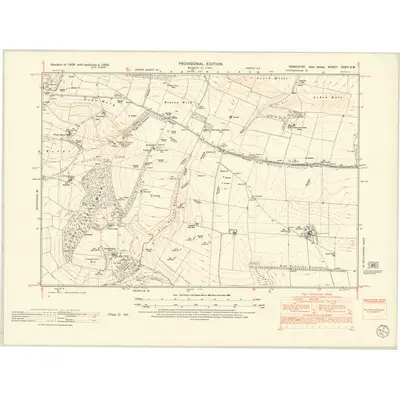 1950 Map of Yorkshire CXXV.SW, 1952 Print