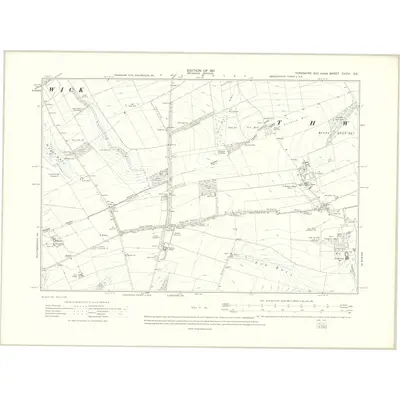 1909 Map of Yorkshire CXXVI.SE, 1911 Print