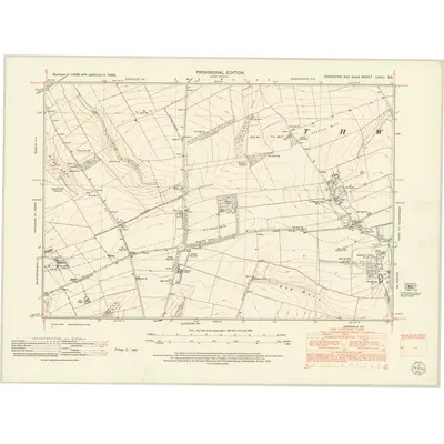 1950 Map of Yorkshire CXXVI.SE, 1952 Print