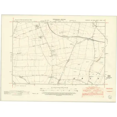 1950 Map of Yorkshire CXXVII.NE, 1952 Print