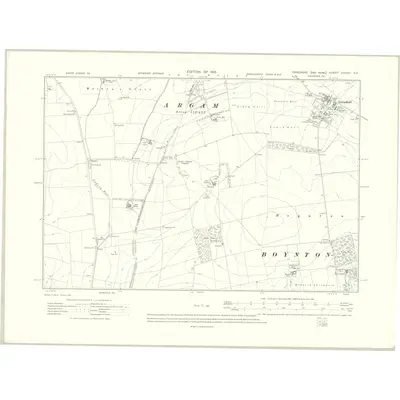 1909 Map of Yorkshire CXXVII.SE, 1912 Print