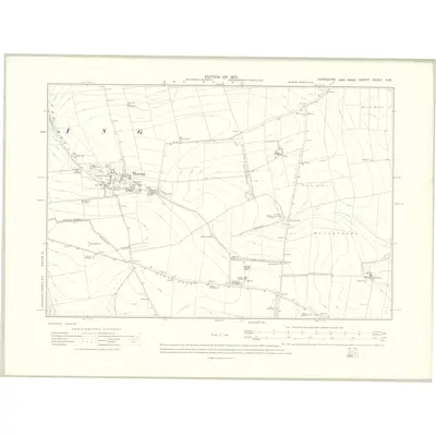 1909 Map of Yorkshire CXXVII.SW, 1912 Print