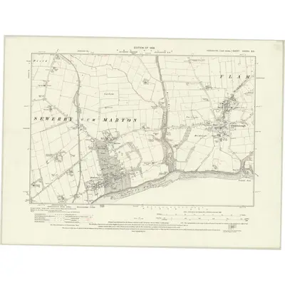 1926 Map of Yorkshire CXXVIII.SE, 1929 Print