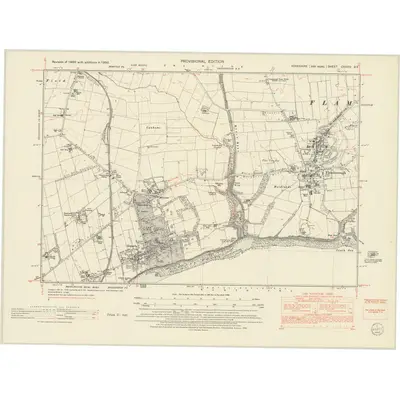 1950 Map of Yorkshire CXXVIII.SE, 1953 Print