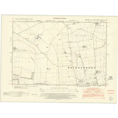 1950 Map of Yorkshire CXXVIII.SW, 1952 Print