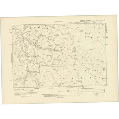 1907 Map of Yorkshire CXXX.NE, 1911 Print