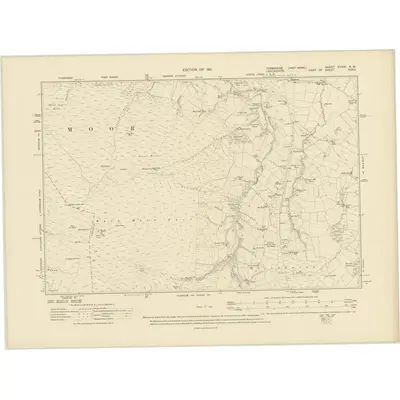 1907 Map of Yorkshire CXXXI.NW, 1911 Print