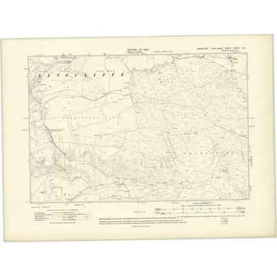1907 Map of Yorkshire CXXXII.NE, 1909 Print
